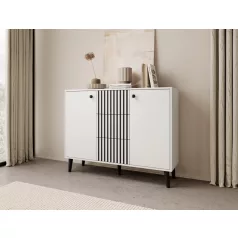 Komód IKA, Fehér, Fekete