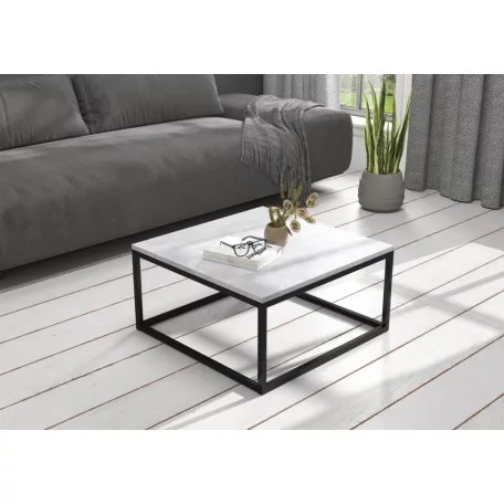 BELTEN 65x65 kávéasztal, Fekete, Beton