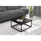 BELTEN 65x65 kávéasztal, Fekete, Fekete