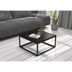 BELTEN 65x65 kávéasztal, Fekete, Fekete