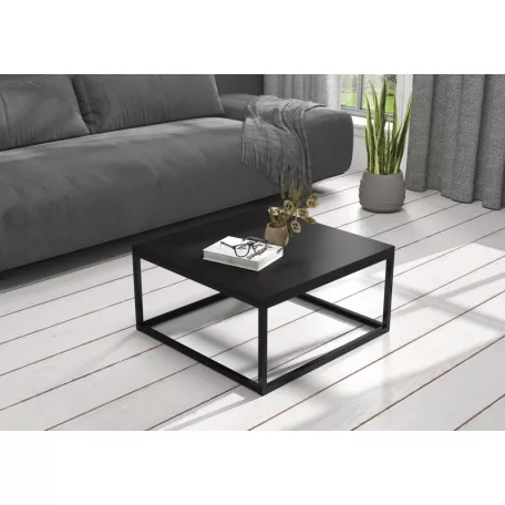 BELTEN 65x65 kávéasztal, Fekete, Fekete