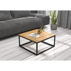 BELTEN 65x65 kávéasztal, Fekete, Artisan