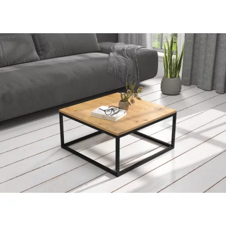 BELTEN 65x65 kávéasztal, Fekete, Artisan