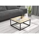 BELTEN 65x65 kávéasztal, Fekete, Sonoma