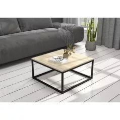 BELTEN 65x65 kávéasztal, Fekete, Sonoma