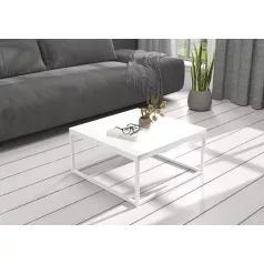 BELTEN 65x65 kávéasztal, Fehér, Fehér