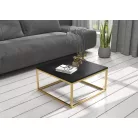 BELTEN 65x65 kávéasztal, Arany, Fekete