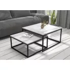 KAMA 2 az 1-ben kávéasztal, Fekete, Beton