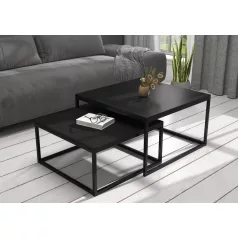 KAMA 2 az 1-ben kávéasztal, Fekete, Fekete