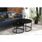 OKIN 2 az 1-ben kávéasztal, Fekete, Fekete