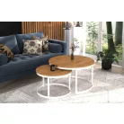 OKIN 2 az 1-ben kávéasztal, Fehér, Artisan