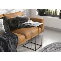 DRU segédasztal, Fekete, Beton