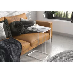 DRU segédasztal, Fehér, Beton