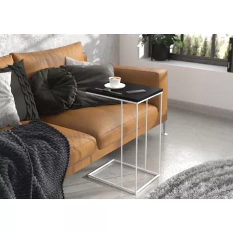 DRU segédasztal, Fehér, Fekete