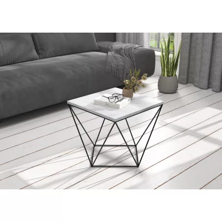 DIANA 50x50 kávéasztal, Fekete, Beton