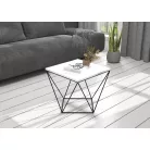 DIANA 50x50 kávéasztal, Fekete, Fehér