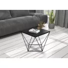 DIANA 50x50 kávéasztal, Fekete, Fekete