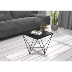 DIANA 50x50 kávéasztal, Fekete, Fekete