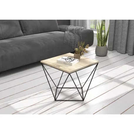 DIANA 50x50 kávéasztal, Fekete, Sonoma