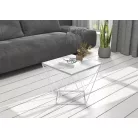 DIANA 50x50 kávéasztal, Fehér, Beton