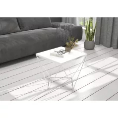 DIANA 50x50 kávéasztal, Fehér, Fehér