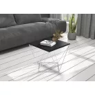 DIANA 50x50 kávéasztal, Fehér, Fekete