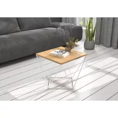 DIANA 50x50 kávéasztal, Fehér, Artisan