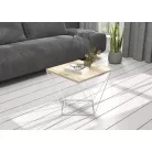 DIANA 50x50 kávéasztal, Fehér, Sonoma