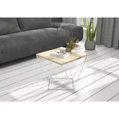 DIANA 50x50 kávéasztal, Fehér, Sonoma