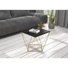 DIANA 50x50 kávéasztal, Arany, Fekete