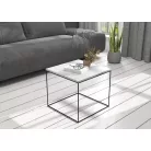 ELENA 50x50 kávéasztal, Fekete, Beton