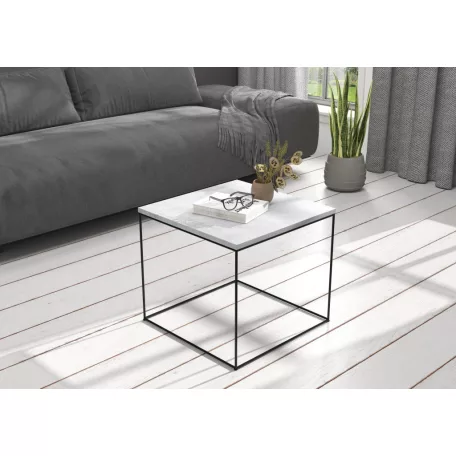 ELENA 50x50 kávéasztal, Fekete, Beton