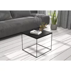 ELENA 50x50 kávéasztal, Fekete, Fekete