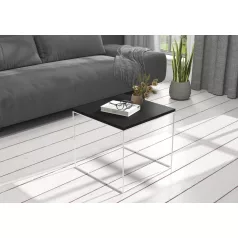 ELENA 50x50 kávéasztal, Fehér, Fekete