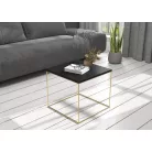 ELENA 50x50 kávéasztal, Arany, Fekete