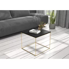 ELENA 50x50 kávéasztal, Arany, Fekete