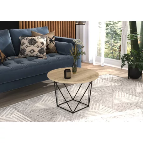 LIAM kávéasztal, Fekete, Sonoma