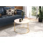 NOEL kávéasztal, Arany, Fehér