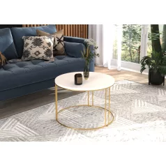 NOEL kávéasztal, Arany, Fehér