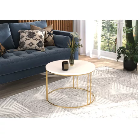 NOEL kávéasztal, Arany, Fehér