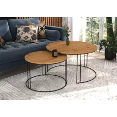 ETTA 2 az 1-ben kávéasztal, Fekete, Artisan