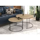 ETTA 2 az 1-ben kávéasztal, Fekete, Sonoma