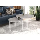 ETTA 2 az 1-ben kávéasztal, Fehér, Beton