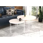 ETTA 2 az 1-ben kávéasztal, Fehér, Fehér