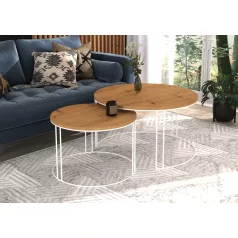 ETTA 2 az 1-ben kávéasztal, Fehér, Artisan