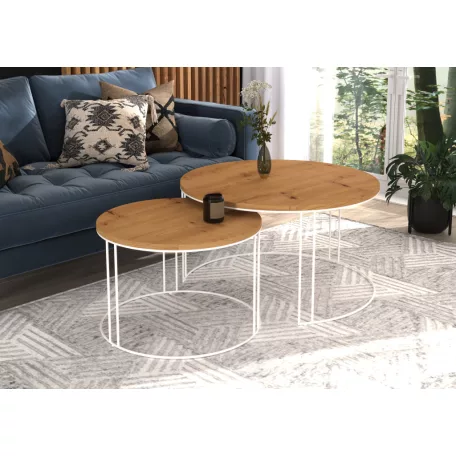 ETTA 2 az 1-ben kávéasztal, Fehér, Artisan