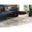 ETTA 2 az 1-ben kávéasztal, Arany, Fekete