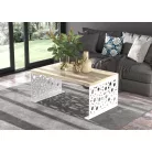 Kávézóasztal RINA 100x60, Fehér, Sonoma