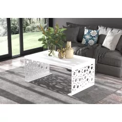 Kávézóasztal RINA 100x60, Fehér, Fehér