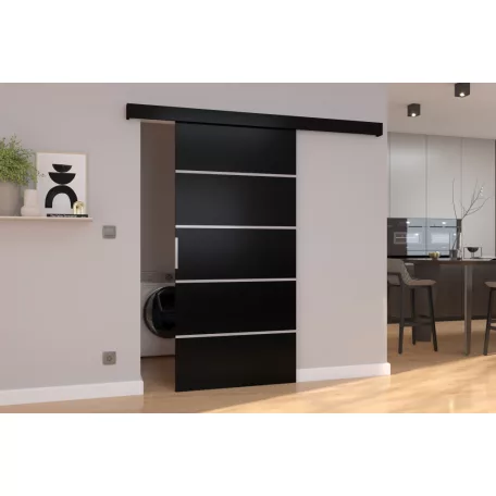 Falra szerelhető tolóajtó BIELLA 86, Fekete